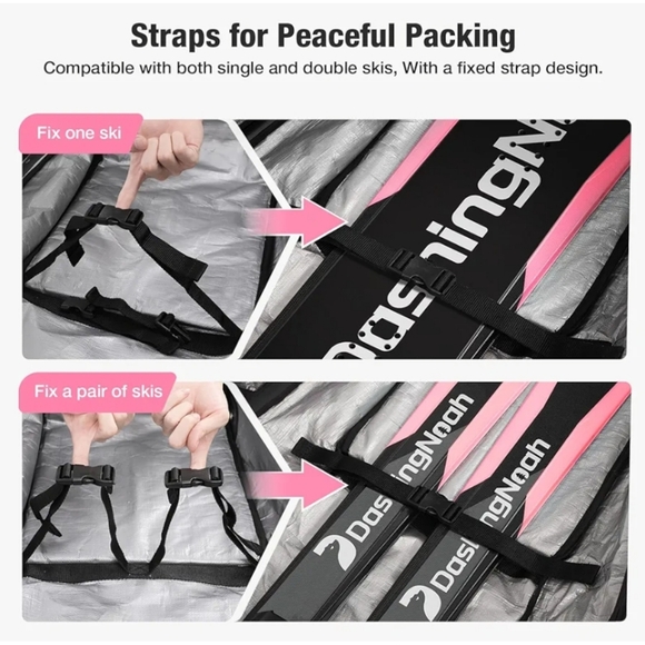 DASHINGNOAH Double Rolling Ski Bag BRAND NEW - Picture 4 of 7